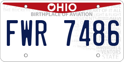 OH license plate FWR7486