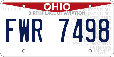 OH license plate FWR7498