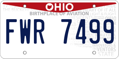 OH license plate FWR7499