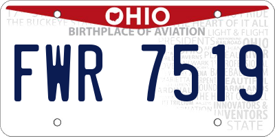 OH license plate FWR7519