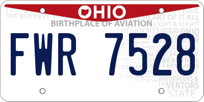 OH license plate FWR7528