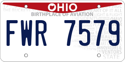 OH license plate FWR7579