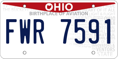OH license plate FWR7591