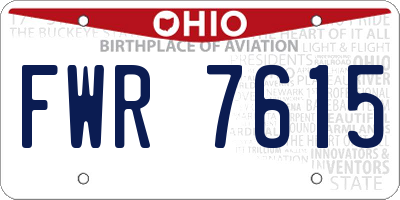 OH license plate FWR7615