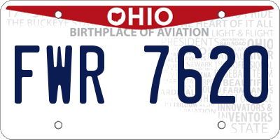 OH license plate FWR7620