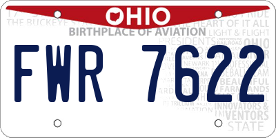 OH license plate FWR7622