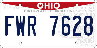OH license plate FWR7628