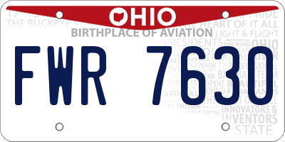 OH license plate FWR7630