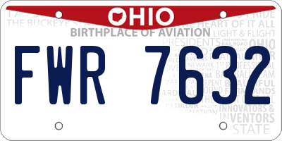 OH license plate FWR7632