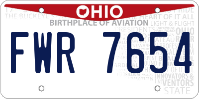 OH license plate FWR7654