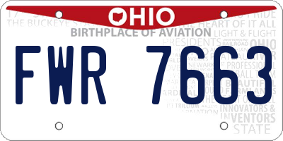 OH license plate FWR7663