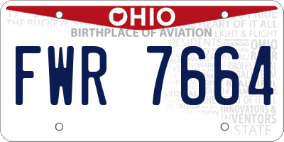 OH license plate FWR7664
