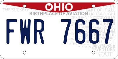 OH license plate FWR7667