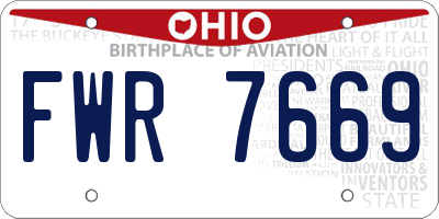 OH license plate FWR7669