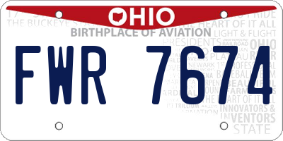 OH license plate FWR7674