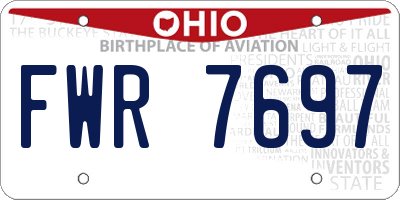 OH license plate FWR7697