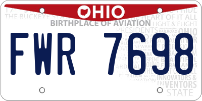 OH license plate FWR7698