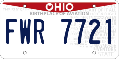 OH license plate FWR7721