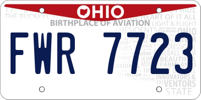 OH license plate FWR7723