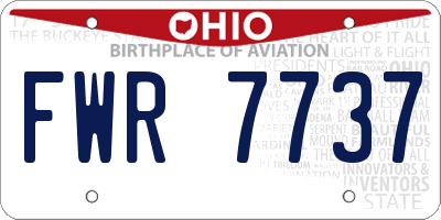 OH license plate FWR7737