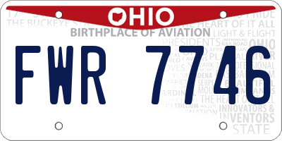 OH license plate FWR7746