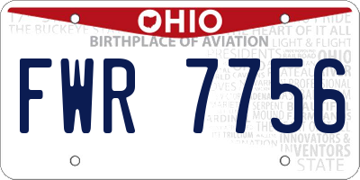 OH license plate FWR7756