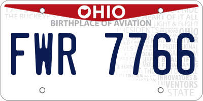 OH license plate FWR7766