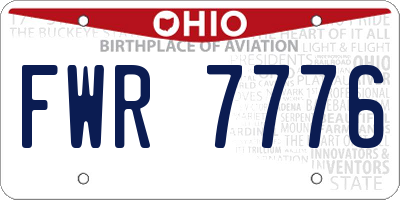 OH license plate FWR7776