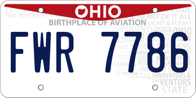OH license plate FWR7786