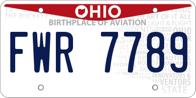 OH license plate FWR7789