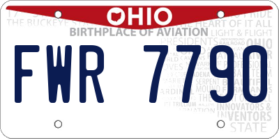 OH license plate FWR7790