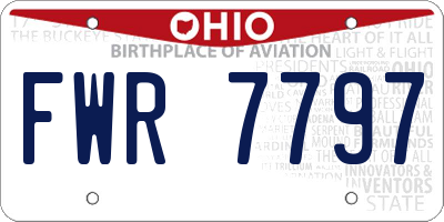 OH license plate FWR7797