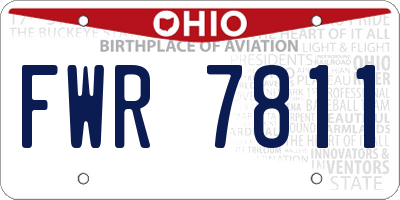 OH license plate FWR7811