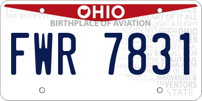 OH license plate FWR7831