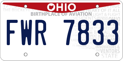 OH license plate FWR7833