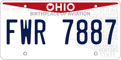 OH license plate FWR7887