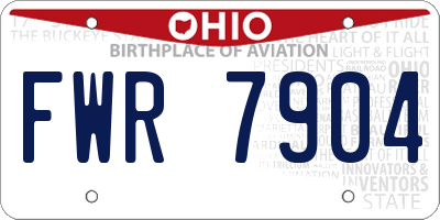 OH license plate FWR7904