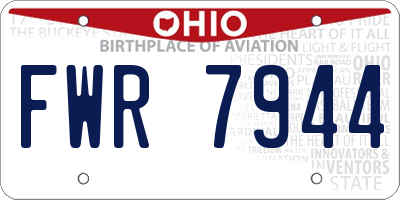 OH license plate FWR7944