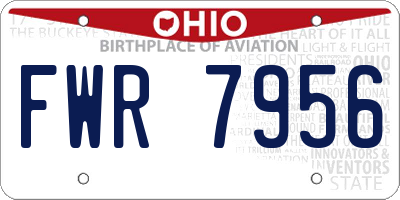 OH license plate FWR7956