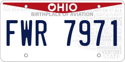OH license plate FWR7971