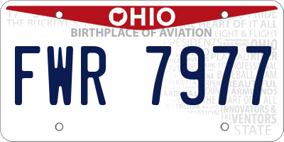 OH license plate FWR7977