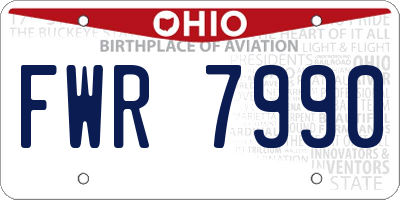 OH license plate FWR7990