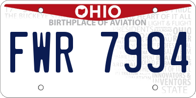 OH license plate FWR7994