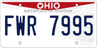 OH license plate FWR7995