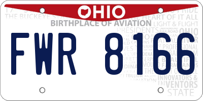 OH license plate FWR8166