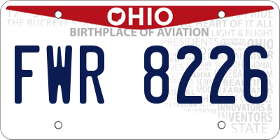 OH license plate FWR8226