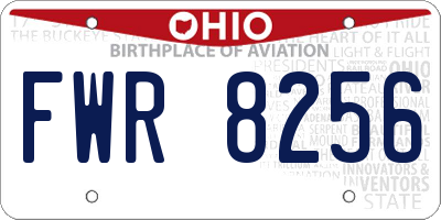 OH license plate FWR8256