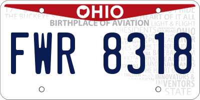 OH license plate FWR8318
