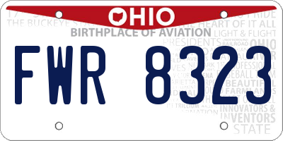 OH license plate FWR8323