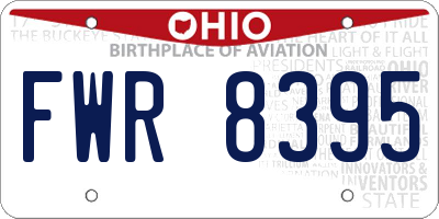 OH license plate FWR8395